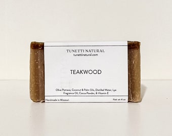 Teakwood Bar Soap: Handmade Natural Scented Soap
