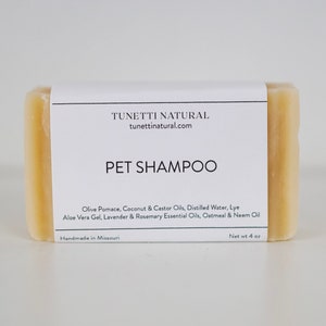 Pet Shampoo Bar All Natural Soap, Handmade Soap, Homemade Soap, Handcrafted Soap image 1