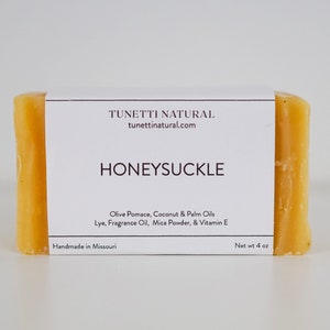Honeysuckle Soap -  All Natural Soap, Handmade Soap, Homemade Soap, Handcrafted Soap