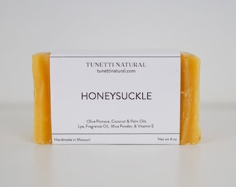 Honeysuckle Soap -  All Natural Soap, Handmade Soap, Homemade Soap, Handcrafted Soap