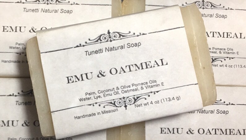 Emu Oatmeal Handmade Natural Soap Etsy