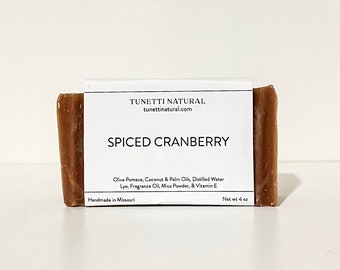 Spiced Cranberry Bar Soap - Handmade Soap, Homemade Soap, Handcrafted Soap