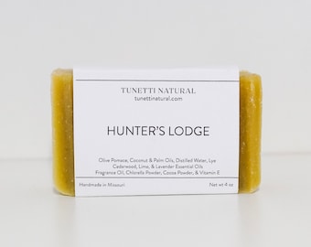 Hunter's Lodge Soap: All Natural Cedarwood Lime Handmade Soap