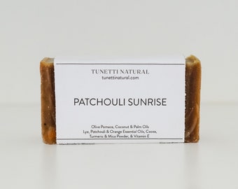 Patchouli Sunrise Soap -  All Natural Soap, Handmade Soap, Homemade Soap, Handcrafted Soap