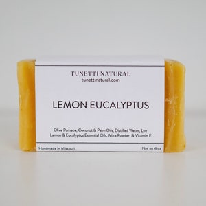 Lemon Eucalyptus Soap -  All Natural Soap, Handmade Soap, Homemade Soap, Handcrafted Soap