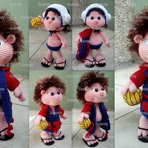 Water polo player Elf Boy PATTERN crochet amigurumi