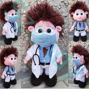 Elf Boy Doctor crochet amigurumi PATTERN