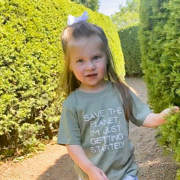 save the planet ~ organic cotton baby & kids tee ~ muted earth tones ~ gender neutral, eco-friendly, fair-trade ~ earth day kids shirt