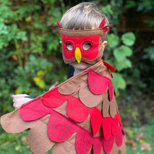 Adult Red Robin Costume, Kids Robin Bird Costume, Kids Robin Red Breast Wings, Nativity Robin Costume, Available Sizes S_XL