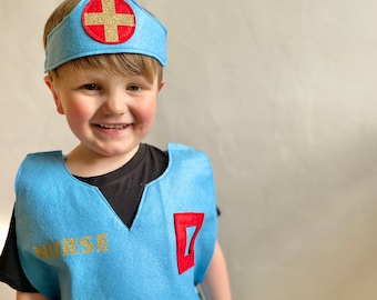 Kids Nurse Costume,  Personalised Nurse Dress Up, Adult Doctor Outfit, Hospital Dress Up