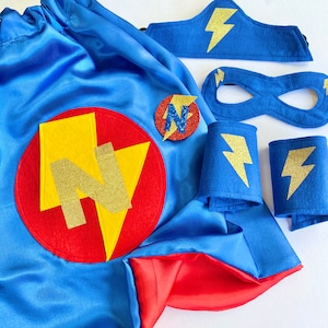 Personalised Superhero Cape, Kids Satin Superhero Party Cape, Fully Lined Satin Superhero Cape, Kids Super Hero Mask, Superhero Accessories.