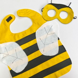 Felt Bumble Bee Costume: Cape & Mask, Child-Adult Sizes
