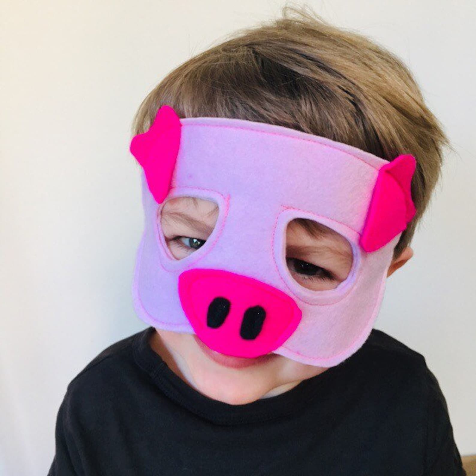 Pig Costume Kids Pig Mask Farmyard Mask Three Little Pigs | Etsy