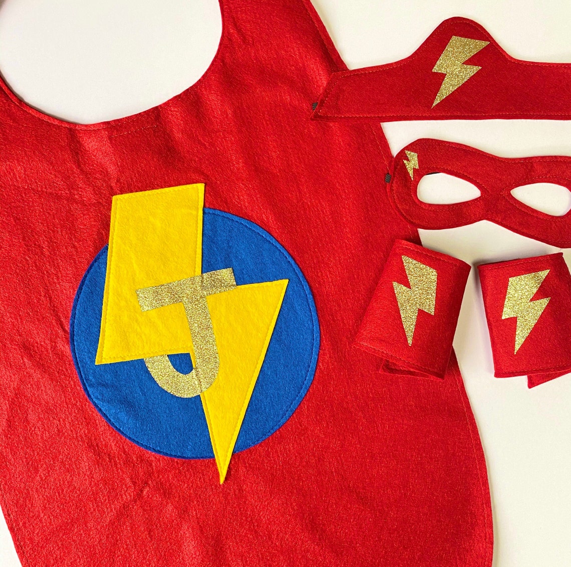 Adult Felt Superhero Flash Cape With Letter Adult Superhero Etsy UK