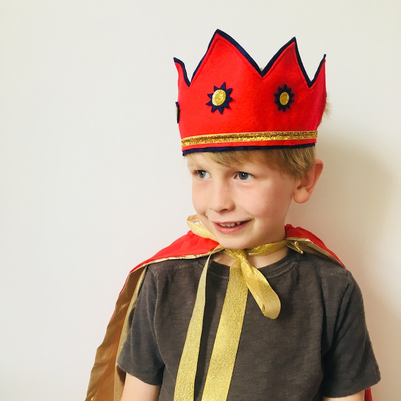 Three Wise Men Costume Kids Nativity Costume Christmas Wise Man Costume Felt Crown /& Lined Cloak ANY SIZE COLOUR Kids Prince Costume