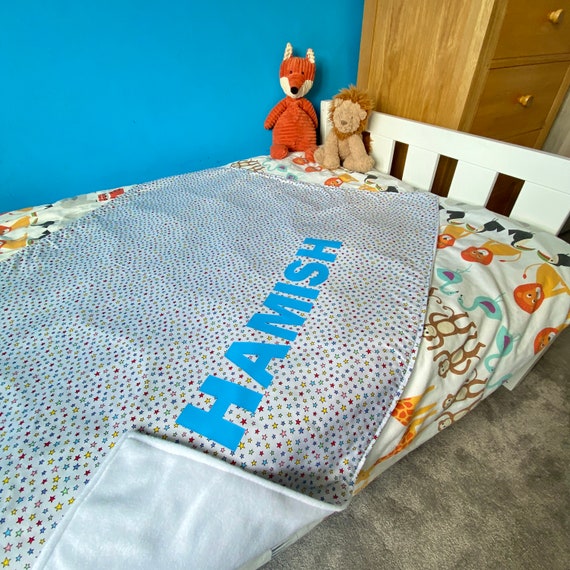 Personalized Baby Play Mat: Custom Name Fleece Blanket