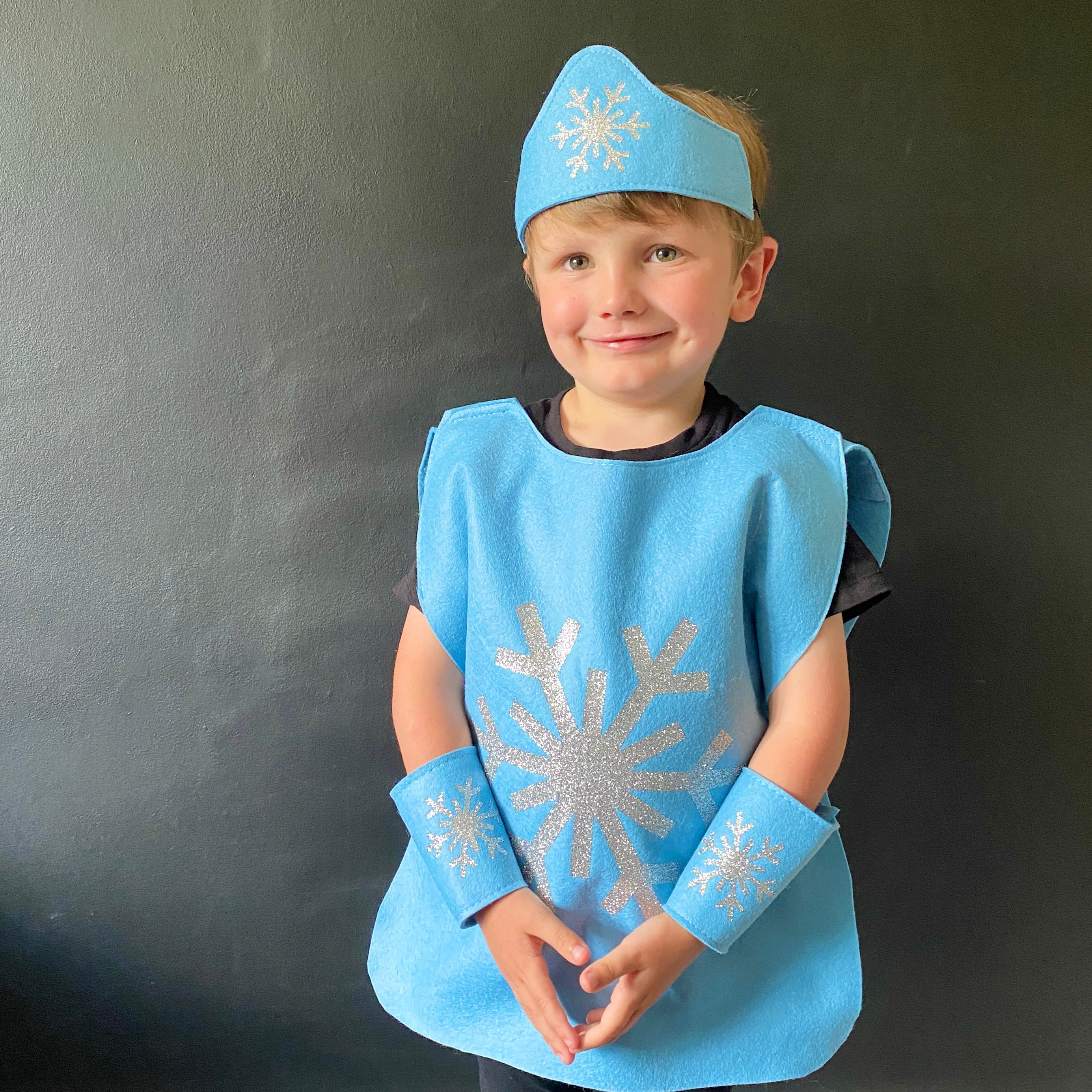 Costume fiocco di neve bambino fai da te sale
