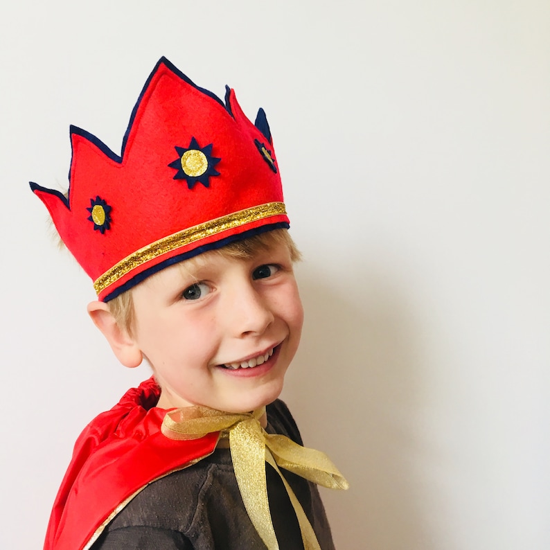 Three Wise Men Costume Kids Nativity Costume Christmas Wise Man Costume Felt Crown /& Lined Cloak ANY SIZE COLOUR Kids Prince Costume