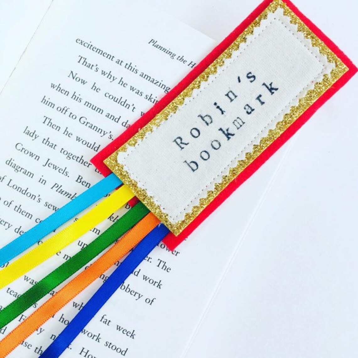 Personalised Bookmark Felt Custom Bookmark With Tassel Book Etsy
