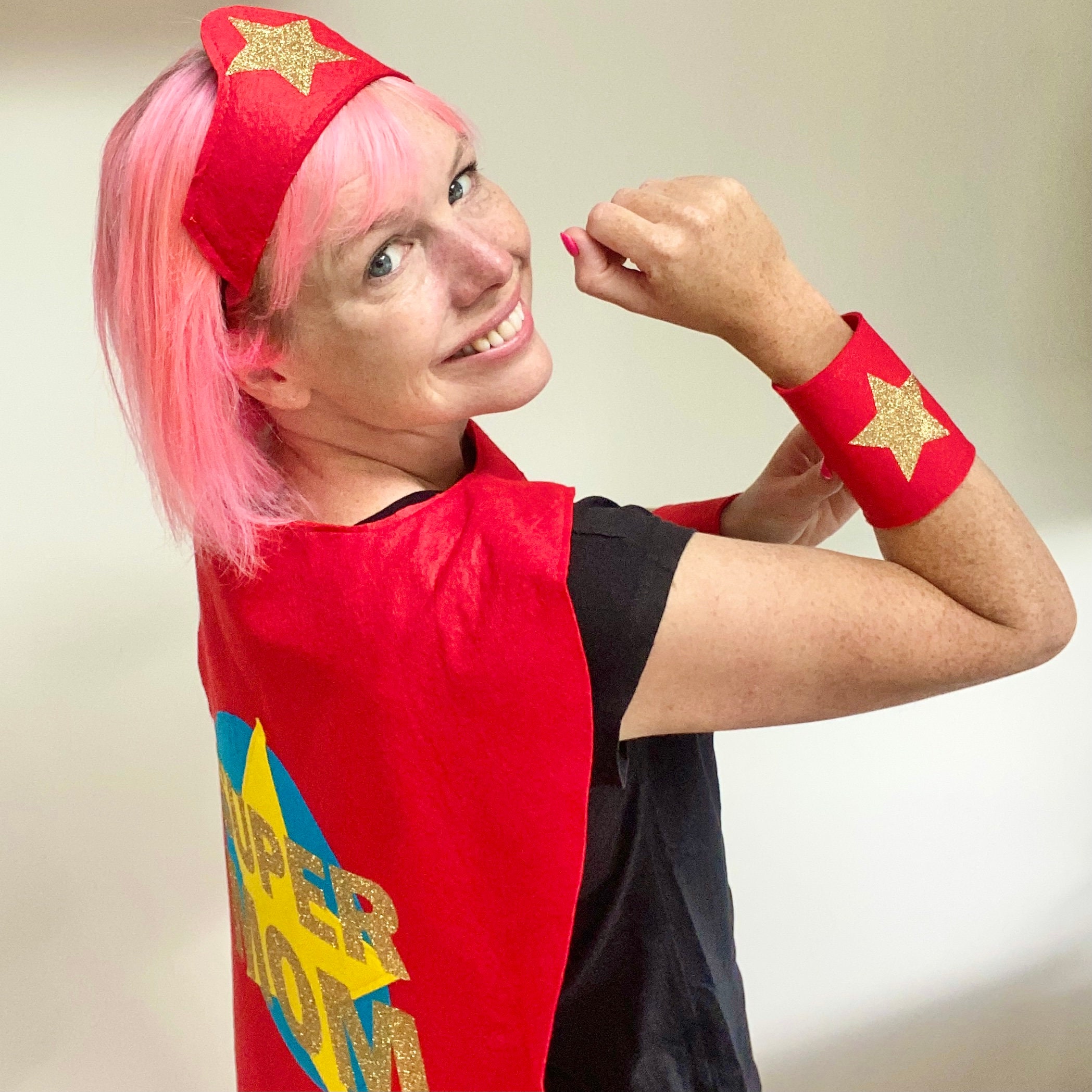 Adult Felt Superhero Flash Cape With Letter Adult Superhero Etsy UK