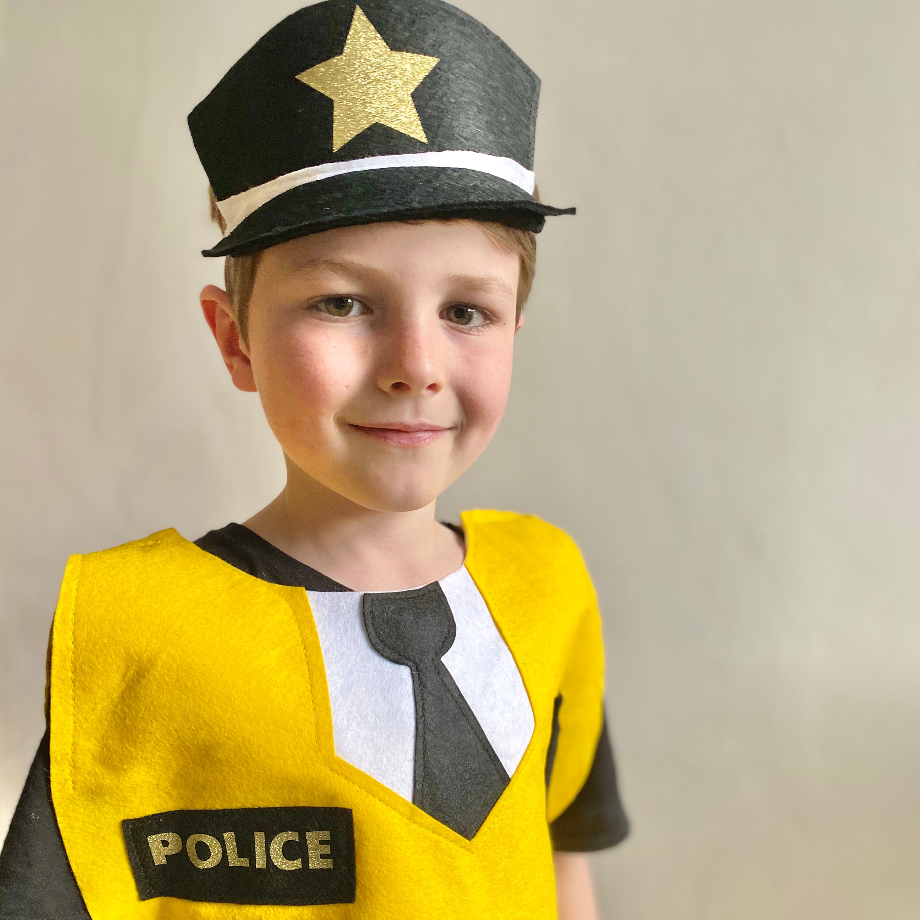 2 Sets Déguisement Policier Fille Tenue De Police Pour Enfants Halloween