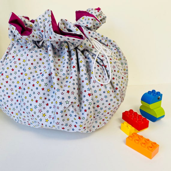 Play and Go Bag, Kids Toy Storage Bag, Kids Lay and Play Bag