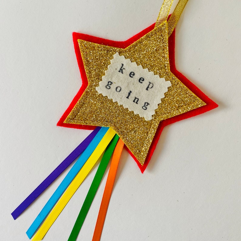 Motivational Star Hanging, Shine Bright, Reach for the Stars, Dream Big, Sparkle Star, I am Enough, Self Awareness Star ANY WORDING / COLOUR image 8