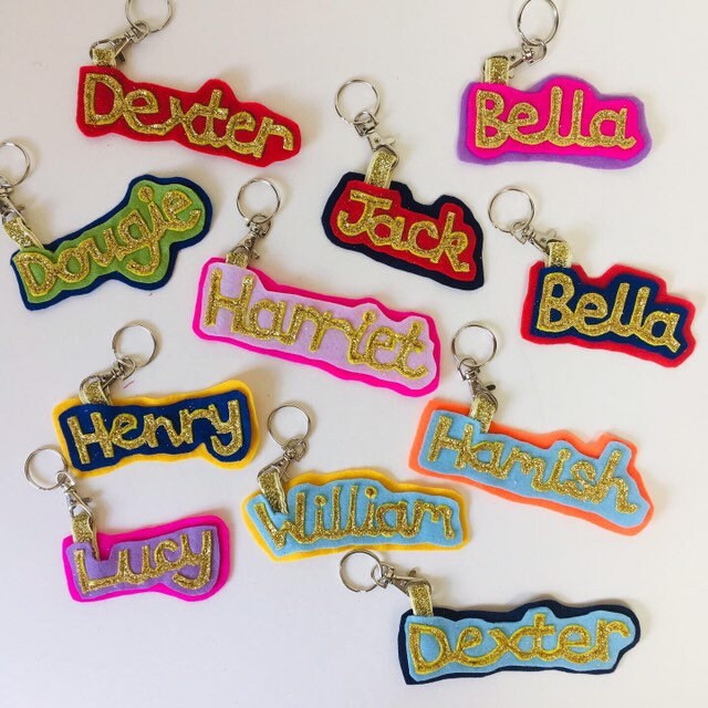 School Bag Tag Personalised Bag Tag Name Bag Tag Book Bag Etsy UK