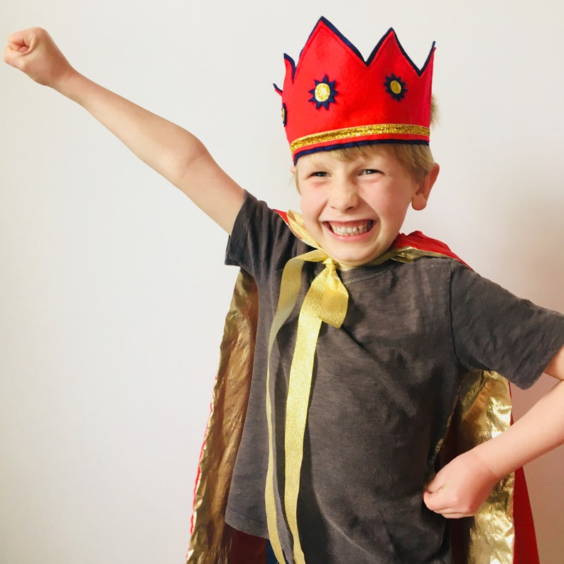 Three Wise Men Costume Kids Nativity Costume Christmas Wise Man Costume Felt Crown /& Lined Cloak ANY SIZE COLOUR Kids Prince Costume