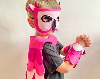Felt Flamingo Costume: Cape, Mask & Cuffs - World Book Day
