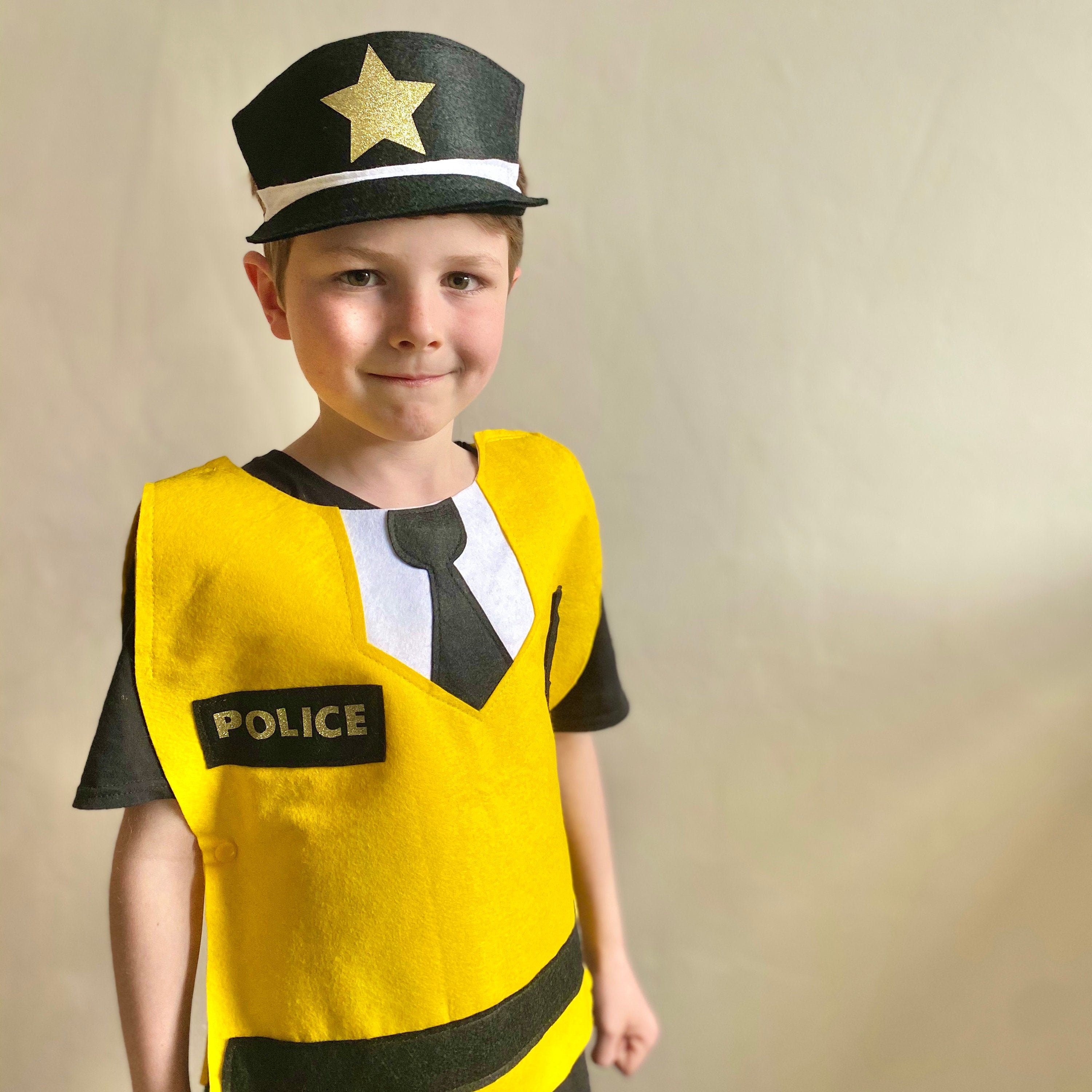 Kids Police Costume, Personalised Police Dress Up, Adult Police Worker Costume, Policeman Costume