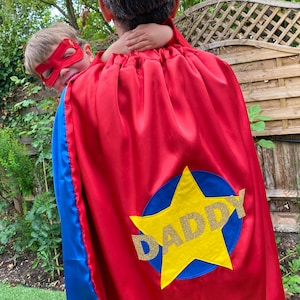 Father's Day Superhero Cape, Super Daddy Superhero Costume, Grandad Superhero Cape.