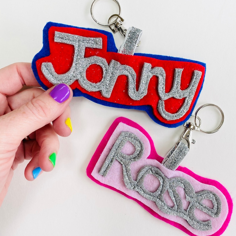 School Bag Tag Personalised Bag Tag Name Bag Tag Book Bag Etsy UK