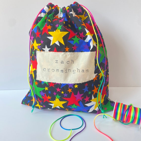 Borsa Sport Personalizzata Con Cordino - Per Scuola, Palestra, Nuoto, Nome Ricamato Borsa Sport Nome - Foto 9