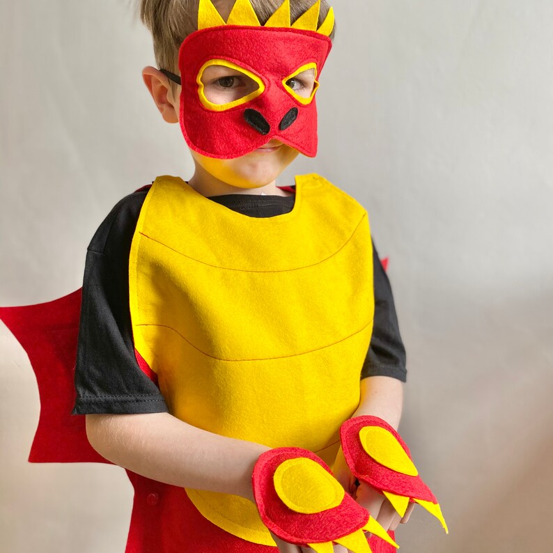 Kids Halloween Dragon Costume Adult Red Dragon Dress Up Etsy