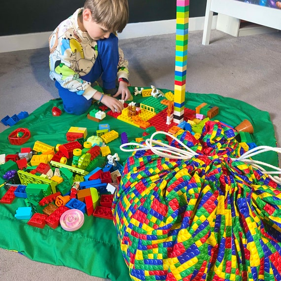 Drawstring lego mat new arrivals
