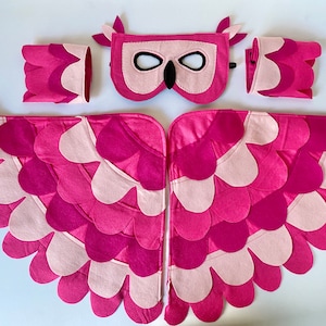 Felt Flamingo Costume Wings: Festival Bird Outfit, Child-Adult
