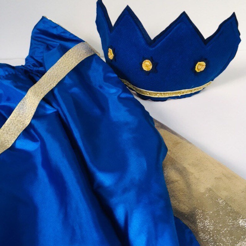 Three Wise Men Costume Kids Nativity Costume Christmas Wise Man Costume Felt Crown /& Lined Cloak ANY SIZE COLOUR Kids Prince Costume