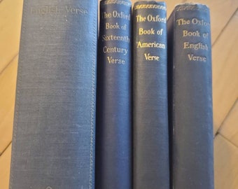 Antique blue poetry books