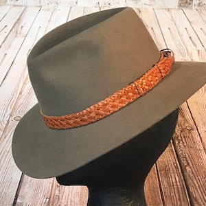 10 strand kangaroo leather hat band