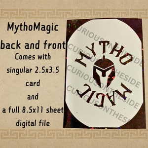 Mythomagic Card backs, arquivo digital, PDF e PNG para Cricut