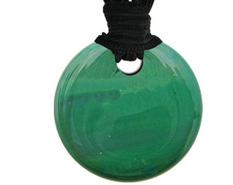 Fused Glass Pet Keepsake Jewelry ~ VINTAGE Memorial PENDANT ~ EMERALD