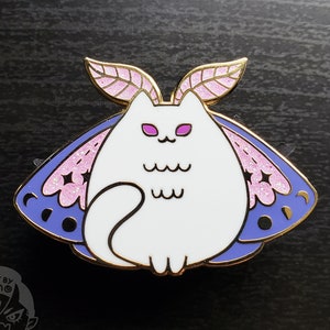 Moth Cat Enamel Pin