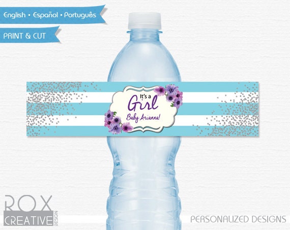 Baby shower Water Labels, Printable Labels, Digital – Customized Il_570xn