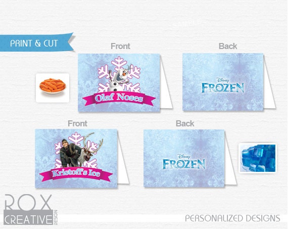 Frozen Food Tents, Frozen food labels, Digital Design, Double Side Design Il_570xn