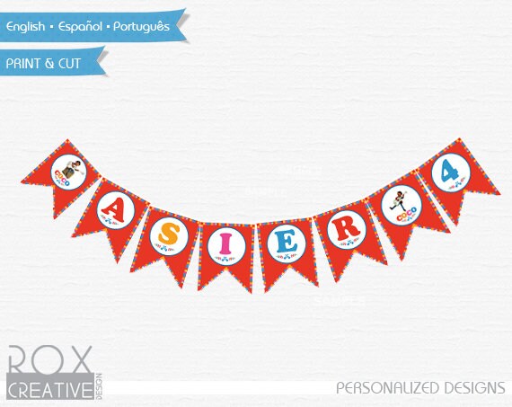 Coco Movie Banner Name Flag, Toy Story Printable Banner, Custom design Il_570xn
