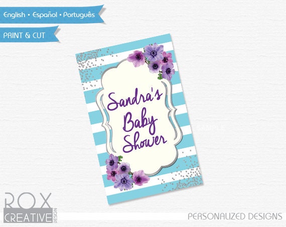 Baby shower 4 x 6 table sign design, Digital – Customized Il_570xn