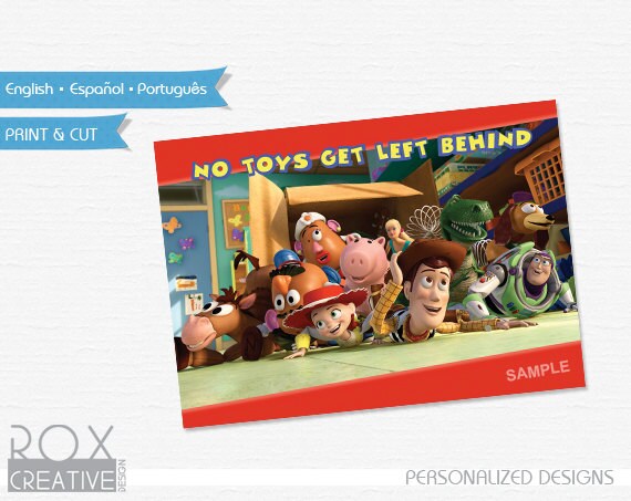 No Toys Get Left Behind Digital Design 5 x 7, English, Español or Português Il_570xn