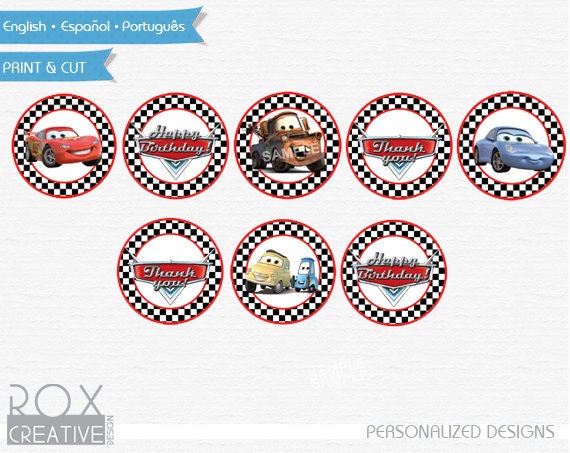 disney cars cupcake rings