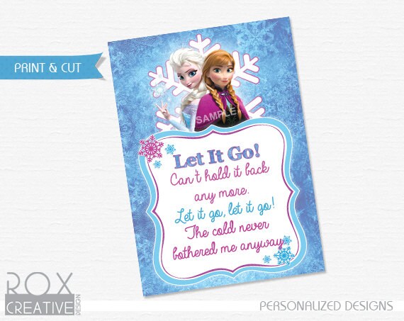 Frozen Let it Go Digital Design 5 x 7 Il_570xn